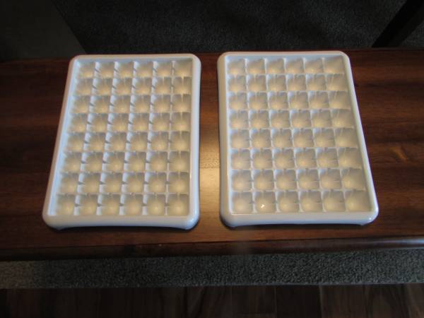 Two plastic ice cube trays 1