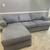 Blue sofa chaise 3 thumbnail