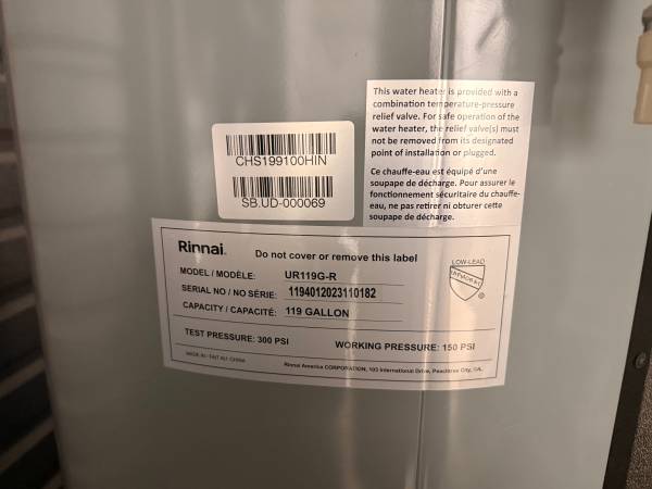 119 gallon-AO Smith Cyclone Commercial Tankless Water heater 1