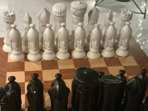 EXTRA LARGE Gothic  Vintage Duncan Chess Set 1