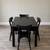 Black Dining Table With Extension Leaf & 4 Chairs 2 thumbnail
