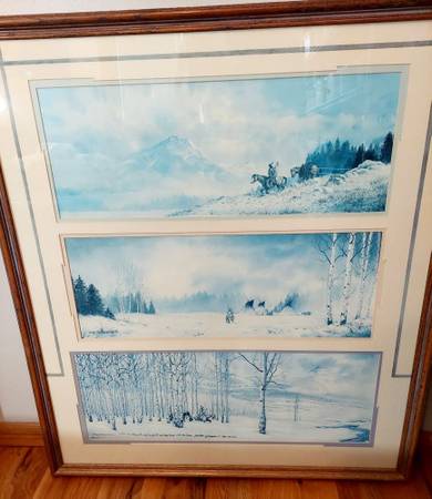 Mark Silversmith Signed Numbered Triple Framed 1
