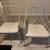 Pair 2 Threshold Morie Vertical Slat Stack Chairs with Cushions Grey P 1 thumbnail