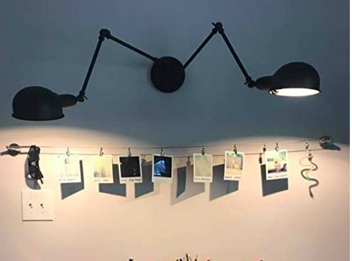 Restoration Hardware Wall Mount Bronze / Black Double Lamp New 1