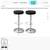 Sleek Black & Chrome Adjustable Bar Table & Stools READ DESCRIPTION 14 thumbnail