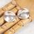 Vintage Signed Sterling Silver Wavy Disc Shape Earrings 1.5" Diameter 2 thumbnail