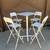 IKEA Billsta Rectangle White Cocktail Table & 4 foldable bar stools 1 thumbnail