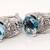 Judith Ripka Sterling Silver Faceted Blue Topaz Lever Back Earrings 1 thumbnail