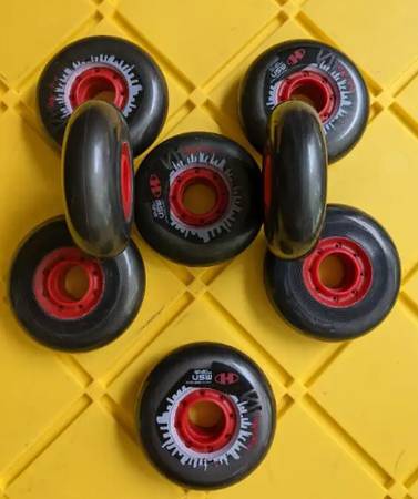 USW Rollerblade, inline skating wheels 80mm 82a 1