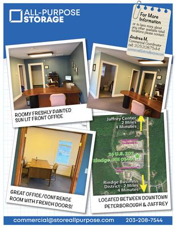 $725 / 500ft2 - JAFFERY OFFICE SPACE - Great Opportunity in Jaffrey - 500 SQFT (Jaffrey/Rindge)63931919965698121