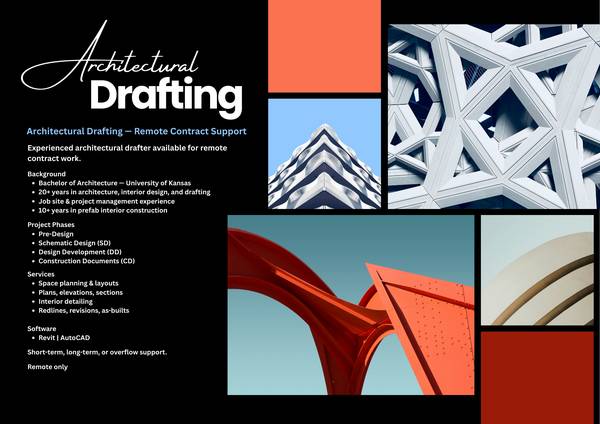 Remote Drafting for Design-Build & Commercial Interiors 1