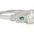 2.21 CTW Old European Diamond Emerald 18 Karat White Gold Engagement Ring GIA 5 thumbnail