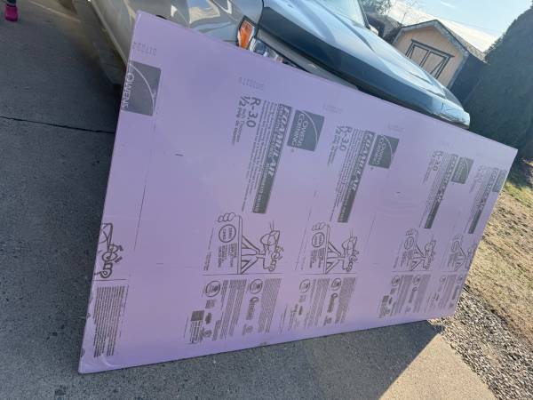 2 -4’X8’ 1/2” insulation 1