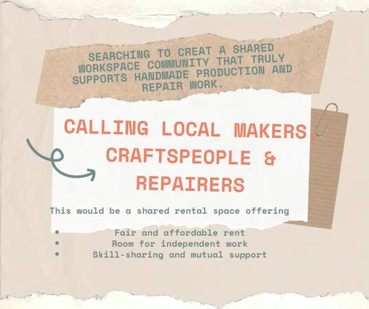 Shared Maker Workspace for Rent | Crafts, Repair & Handmade Work 1