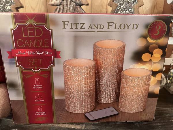 NIB Fritz And Floyd LED Candle Set Made With Real Wax, Remote Included - $5 (redwood city)63470082888195120