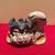 Decorative Ceramic Eagle and Rabbit Figurine 1 thumbnail