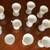 13pc Indiana Colony Glass Co Milk Glass/Cream Sugar Set Embossed Grape 3 thumbnail
