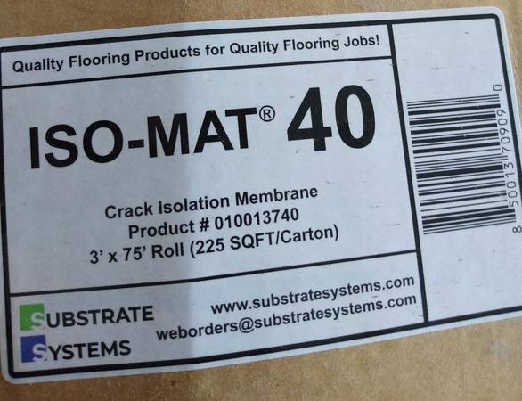 Crack Isolation / Underlayment 1