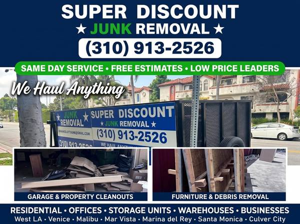 💪SAME DAY TRASH REMOVAL, JUNK HAULING💪CLEANUP, APPLIANCES, FURNITURE 1