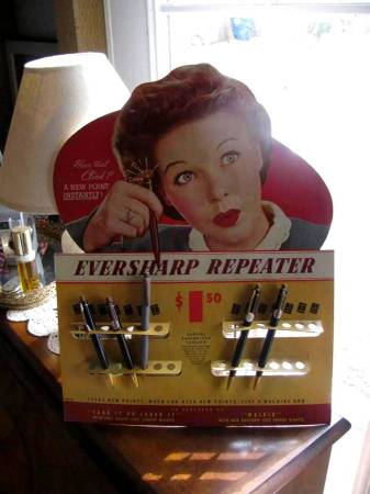 Vintage Pencil Display for Store Counter w Ann Southern 1