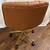 Clarence Modern Polyester Swivel Office Chair in Tan with Casters 3 thumbnail