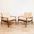 Vintage Danish Afromosia & Cane Lounge Chairs by Hans Olsen 1 thumbnail