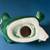Green Porcelain 4.5" Laying on Back Frog Figurine 5 thumbnail