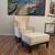 Vintage wingback design accent chair with matching ottoman 4 thumbnail
