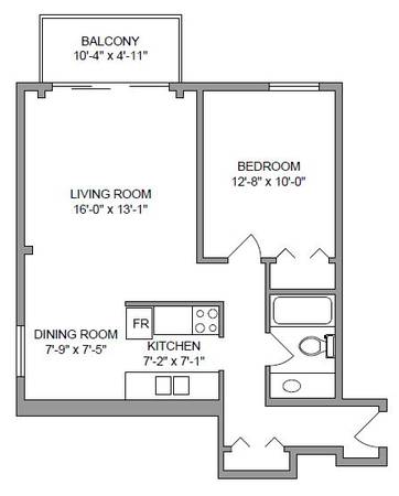 Rockland area - Quiet, large 1 bedroom - Chateau Diane 3