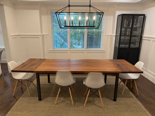 Solid Walnut Dining Table with Bench - Vermont Farm Table - Seats 8+ 1