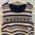 J. Crew Navy Blue Striped Scalloped Trim Grommet Shift Dress Size 00 3 thumbnail