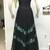 Vintage 1940's-1950's Black Chiffon & Aqua Blue Evening Gown - Size M 6 thumbnail
