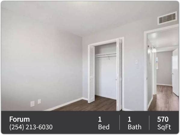 $619 / 1br - 570ft2 - The living is easy at our community! Comfortable 1 bed/1 bath! (Killeen - Wendland Plaza)63806837048323122
