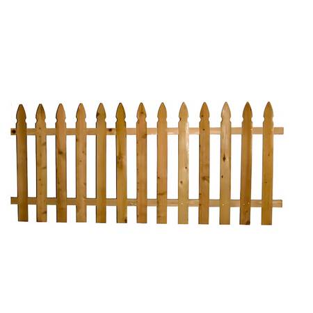 3.5-ft x 8-ft Cedar Gothic picket Fence Panel 1