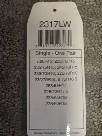 Diamond Back LT Tire Chains 1