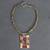 Sterling silver and hardstone necklace with large porcelain pendant 1 thumbnail