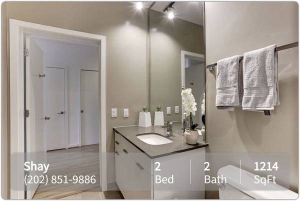$4,030 / 2br - 1214ft2 - 1214 sqft 2 bed, 2 bath at The Shay! Convenient W/D included! (Washington - Shaw -  D.C.)63896154951299122