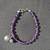 Amethyst Bracelet with Sterling Charm 7.5" 2 thumbnail