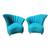 Mid Century Modern Fan Back Lounge Chairs 1 thumbnail