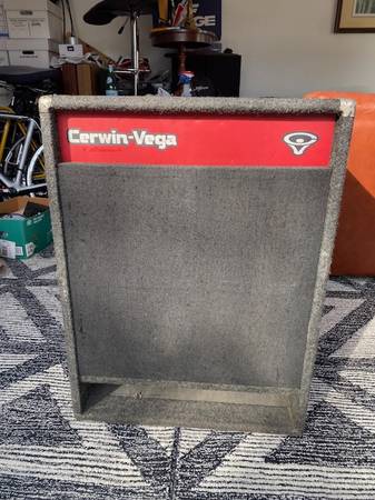 Cerwin-Vega 18" Bass Cabinet 90's - Grey/Black/Red 1