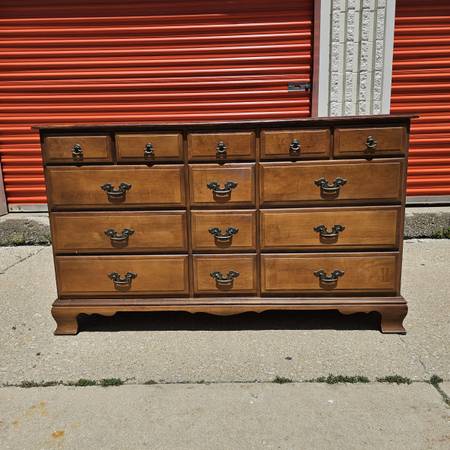 Vintage Sumter Cabinet Co 12 Drawer Solid Maple Wood Dresser