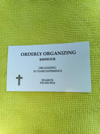 Orderly Organizing $30/hour 1