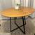CB2 Small ROUND kitchen dinette BISTRO table w/ metal base 7 thumbnail
