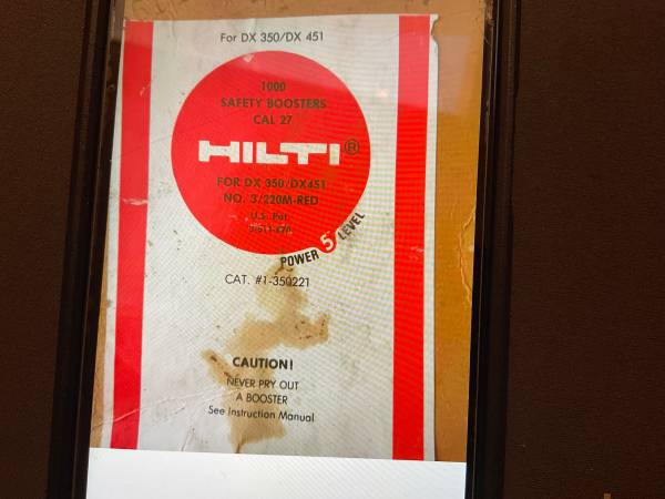 Hilti Booter Load 250 Count power level 5 1
