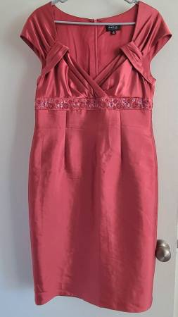 Adrianna Papell beaded silk dress, size 12 1