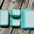 1950s Pyrex turquoise refrigerator set with lids 5 thumbnail