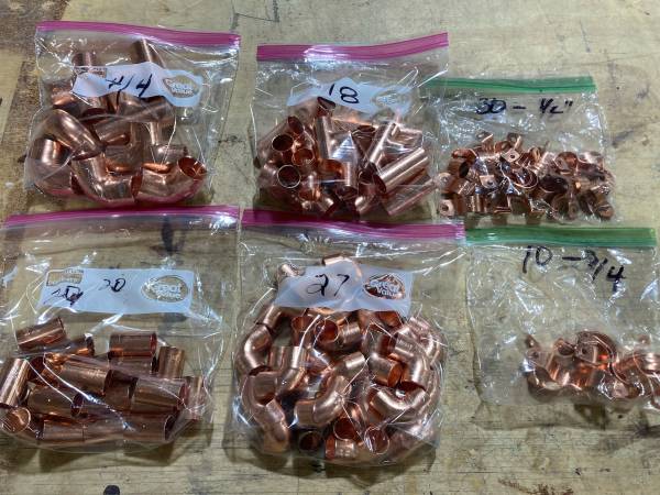 Copper plumbing fittings 1