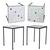 (4pc) Set Mid-Century Modern Mosaic Tile Top Side Tables 1 thumbnail