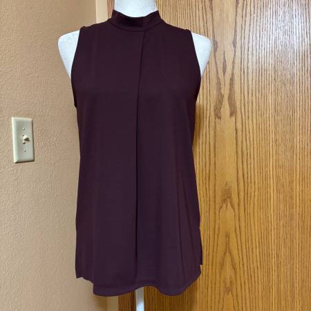 Ann Taylor Factory PS NWOT sleeveless tunic Eggplant color 1