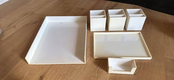 Poppin Brand Plastic Desk Organizer Set - 6 Piece 1